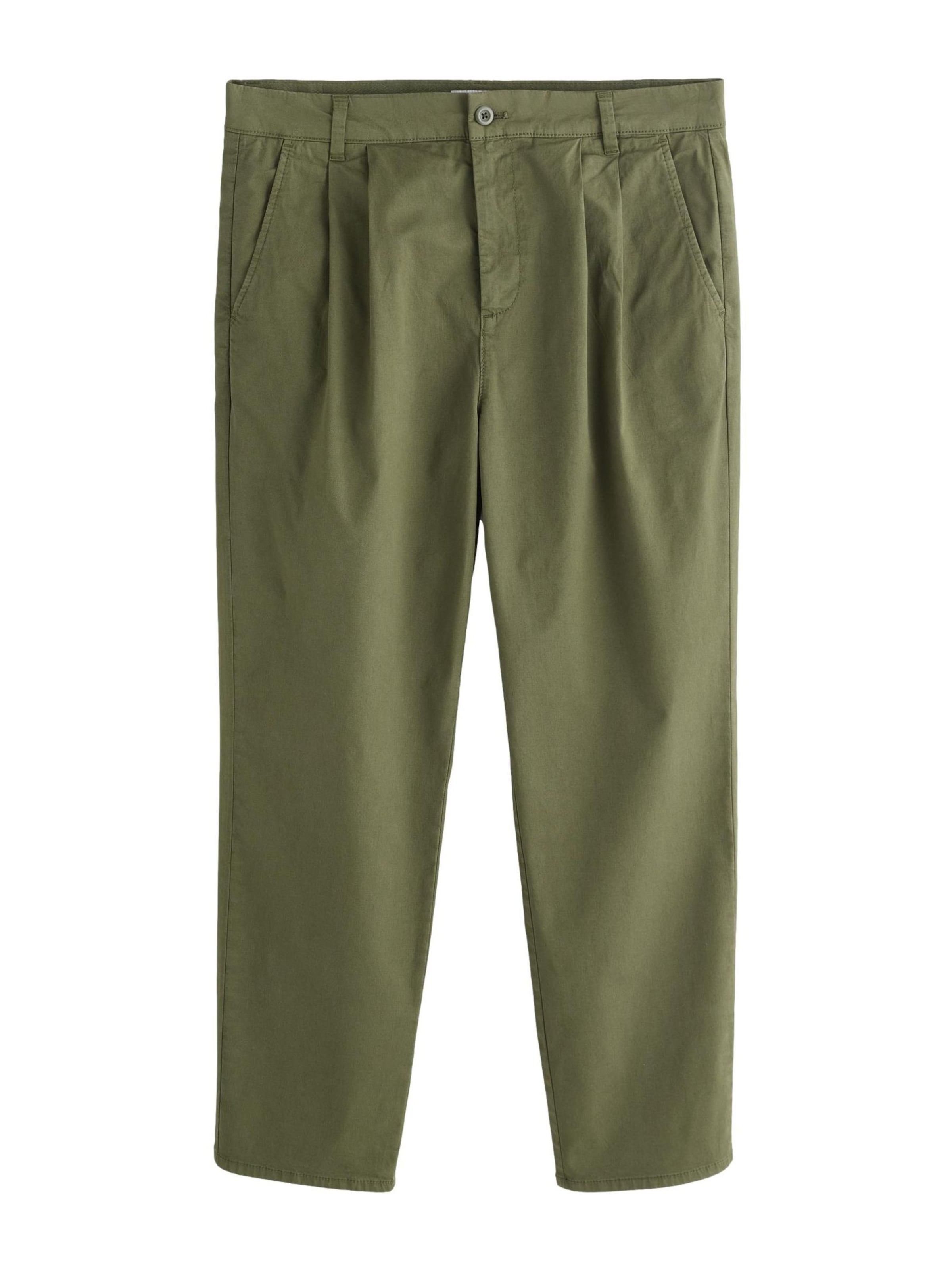 Next Regular Bandplooibroek in Groen: voorkant