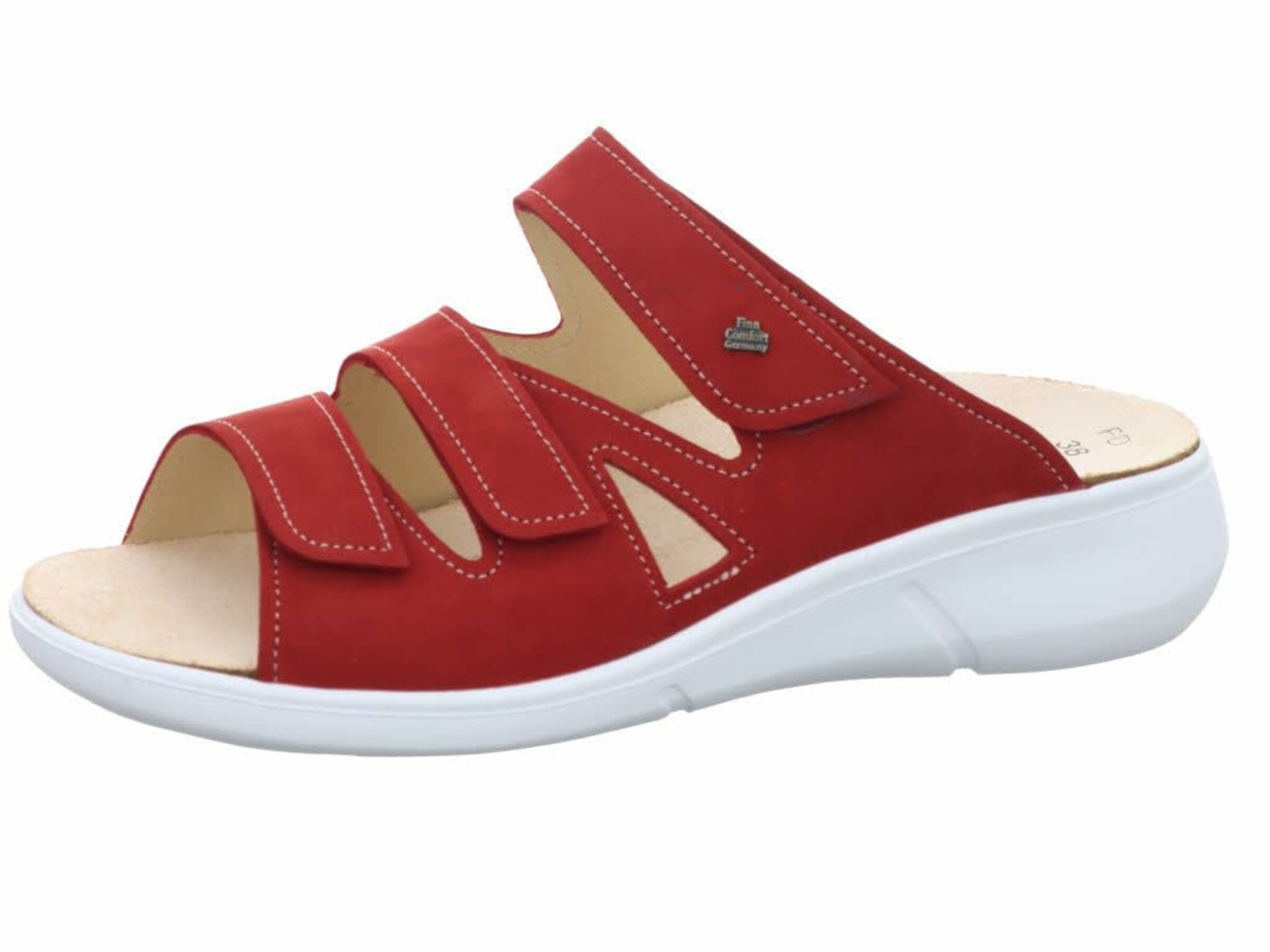 Finn Comfort Mule in Red