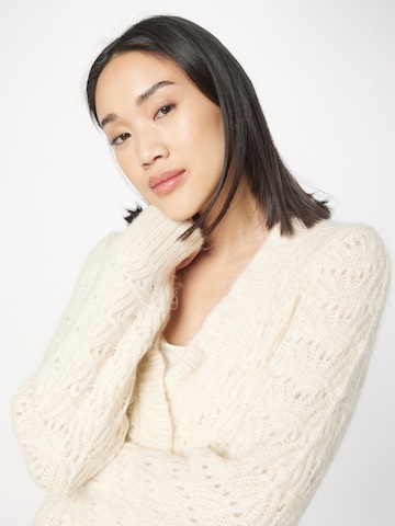 NAF NAF Knit Cardigan 'DAPHNE' in Beige