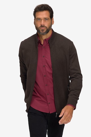 JP1880 Knit Cardigan in Brown: front