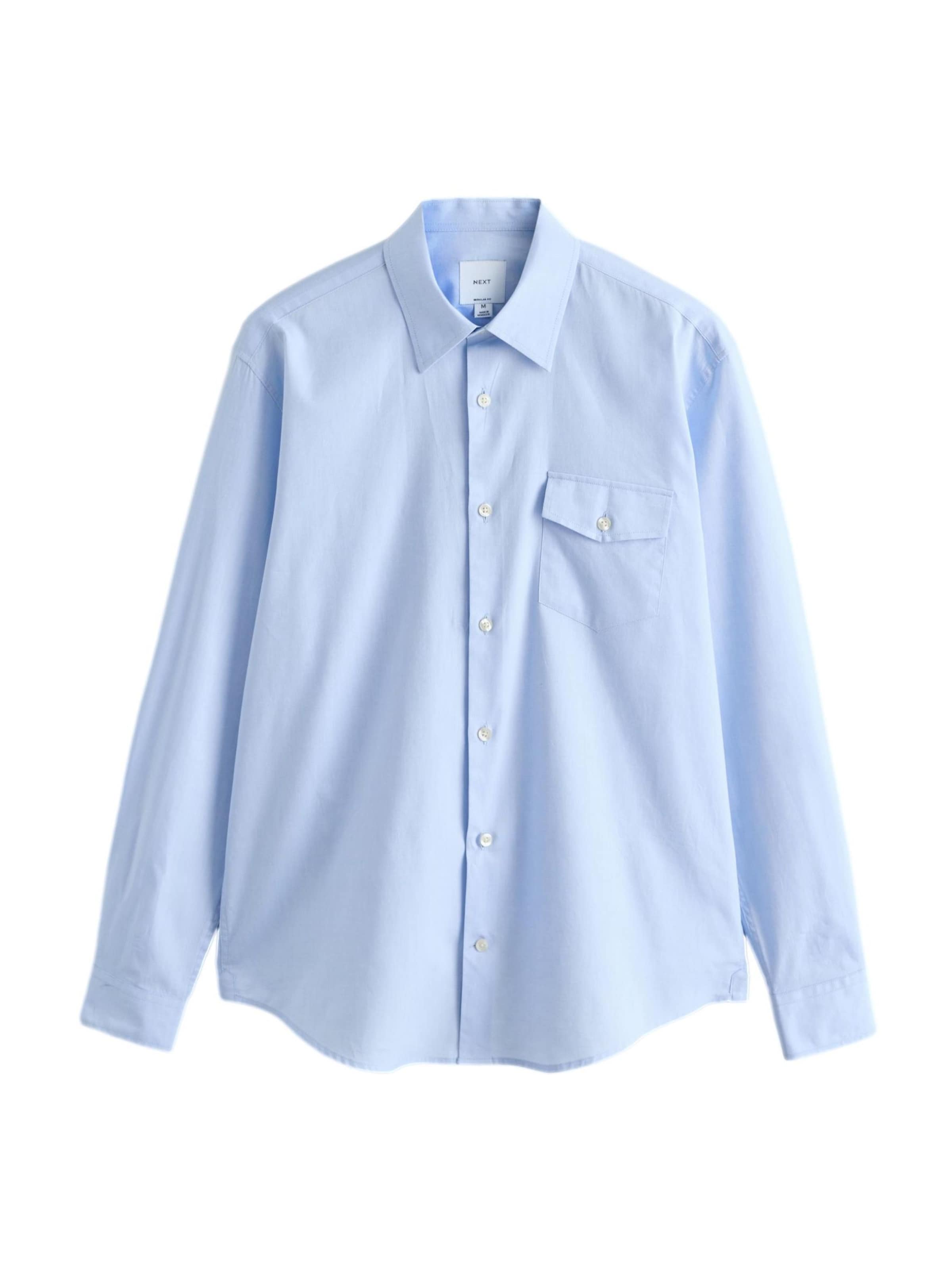 Next Button Up Shirt in Blue: front
