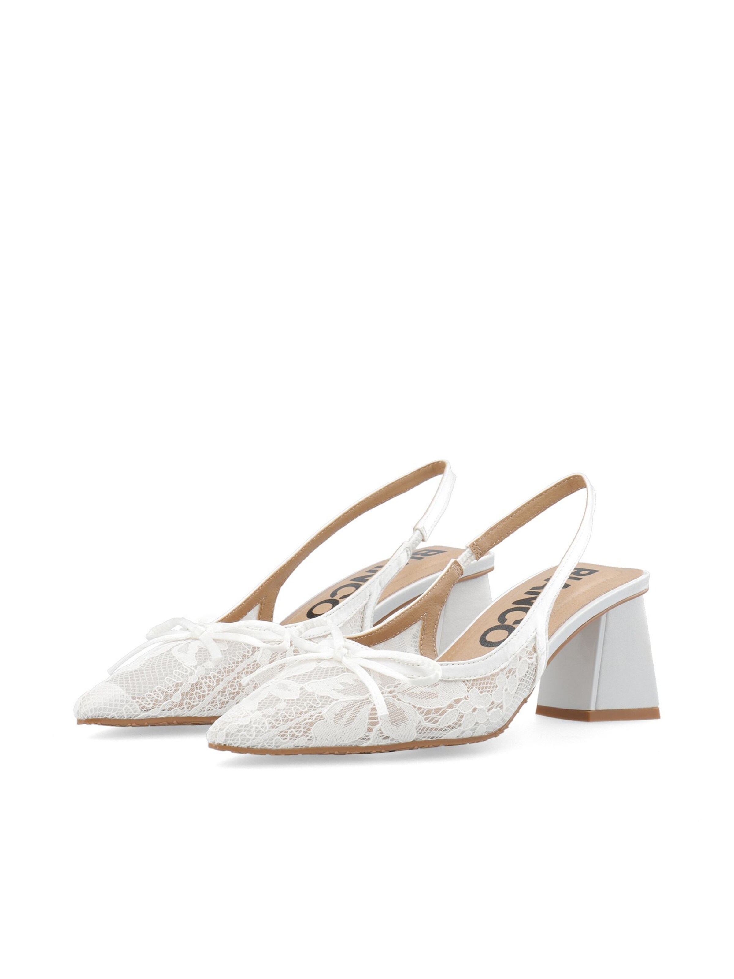 Bianco Slingpumps 'Maralyn' in Wit