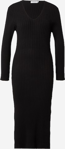 MSCH COPENHAGEN فستان مُحاك 'Renana Rachelle' بلون أسود: الأمام