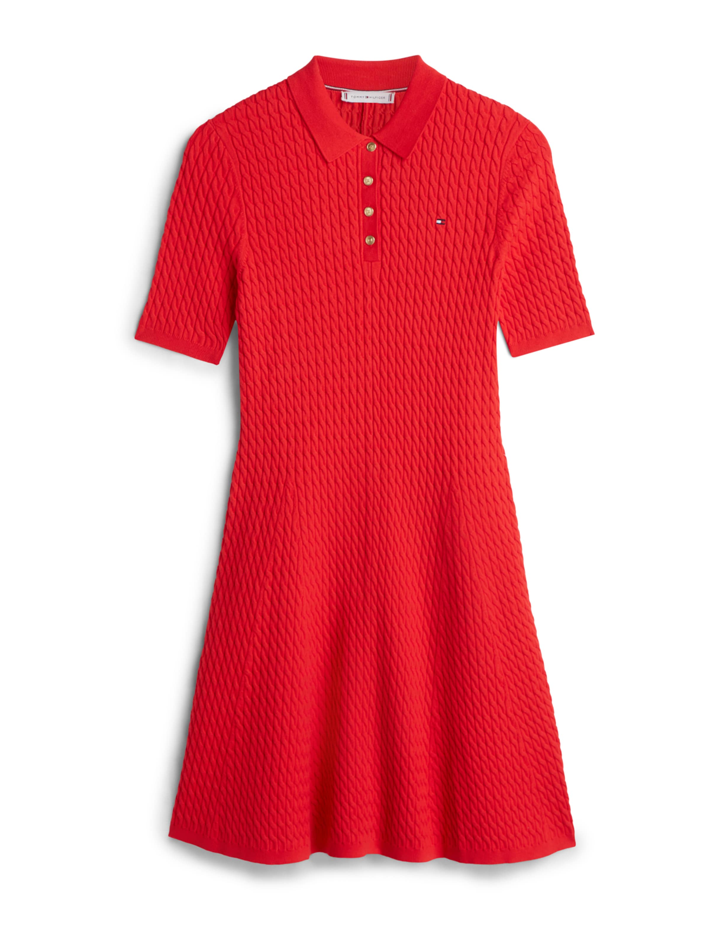 Robes en maille TOMMY HILFIGER en orange : devant