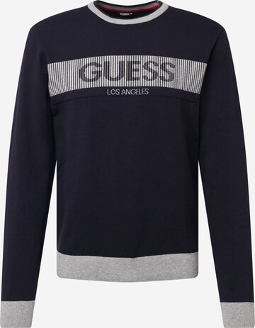 GUESS Pullover 'MITCH' in Blau: front