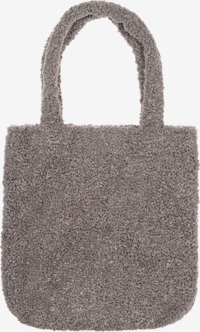 styleBREAKER Shoulder Bag 'Teddyfell Beuteltasche' in Grey: front