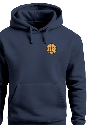 Neverless Sweatshirt 'Bäume Badge 1' in Blue