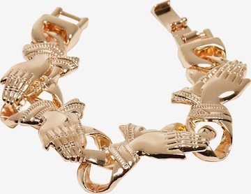 Braccialetto 'Pray' di Urban Classics in oro: frontale