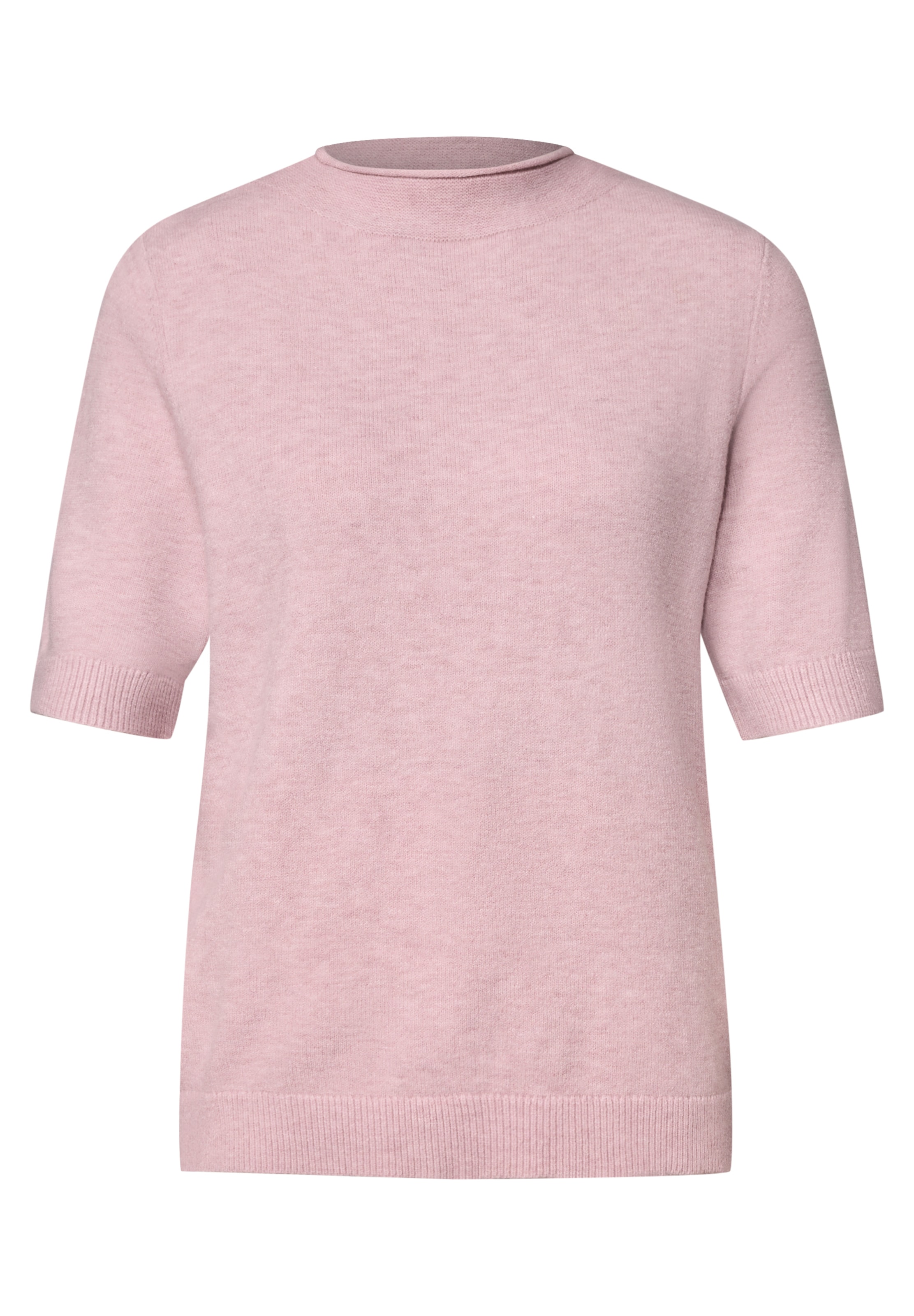STREET ONE Kurzarm Pullover mit Turtle Neck in Pink: Vorderseite