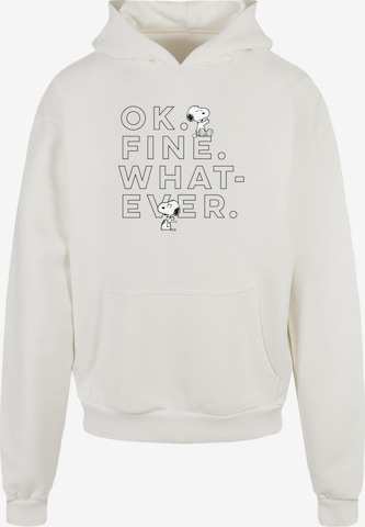 Merchcode Sweatshirt 'Peanuts - Ok Fine Whatever' in Weiß: predná strana