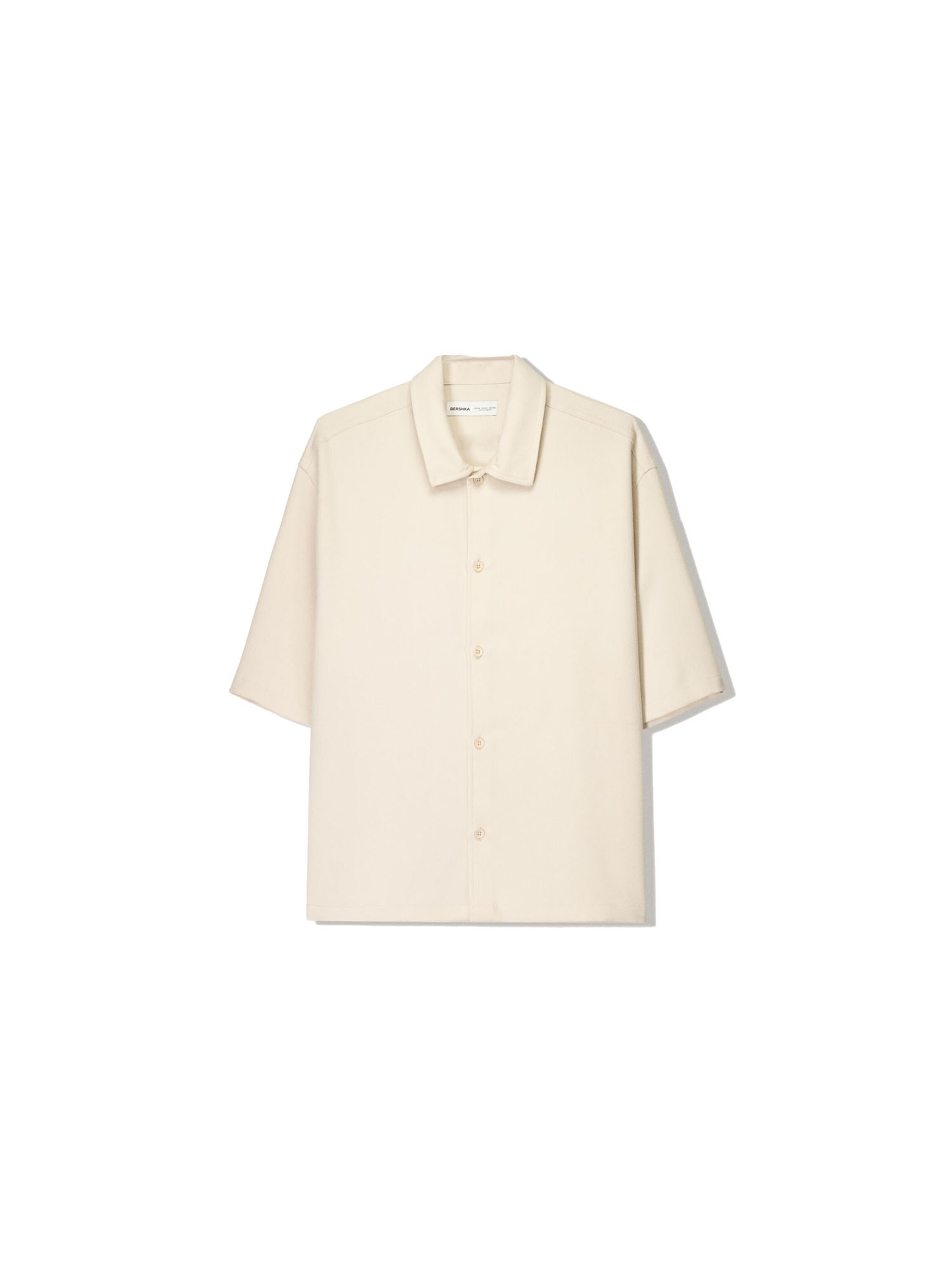 Comfort fit Camicia di Bershka in beige: frontale