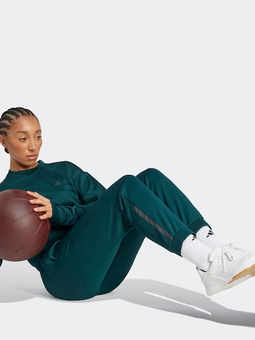 ADIDAS PERFORMANCE Tapered Sporthose in Grün: Vorderseite