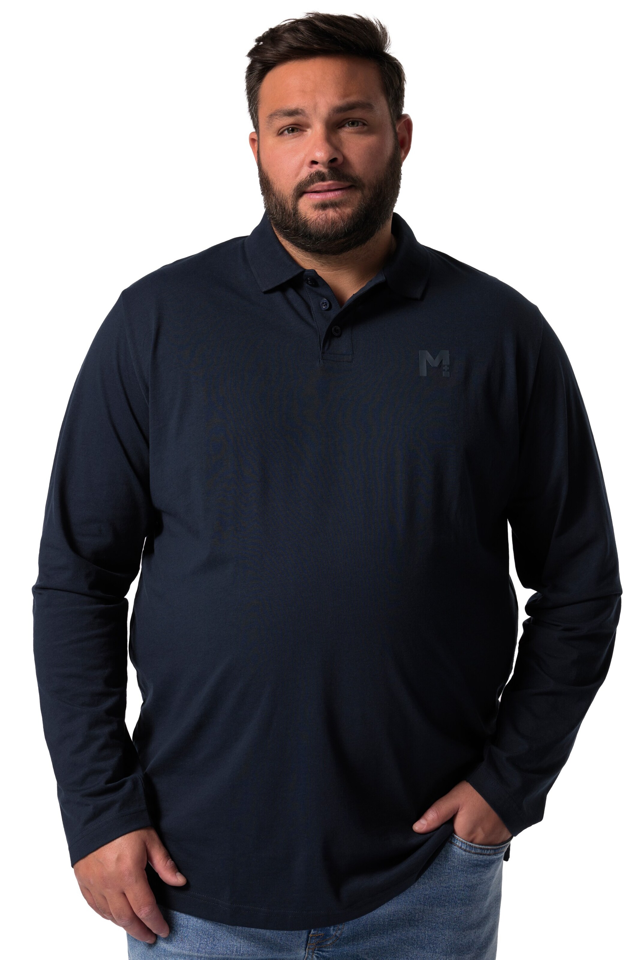 Men Plus Shirt in Blue: front