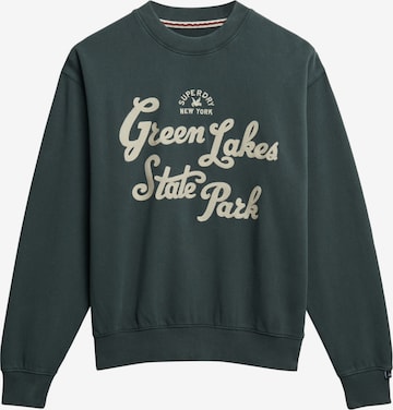 Superdry Sweatshirt in Groen: voorkant