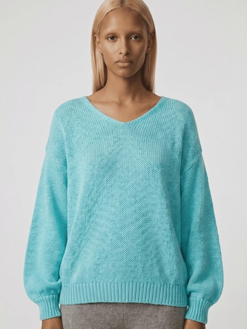 americandreams Oversized sweater 'Milana Cotton' in Blue: front