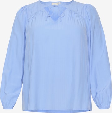 Bluză 'Berla' de la KAFFE CURVE pe albastru: față