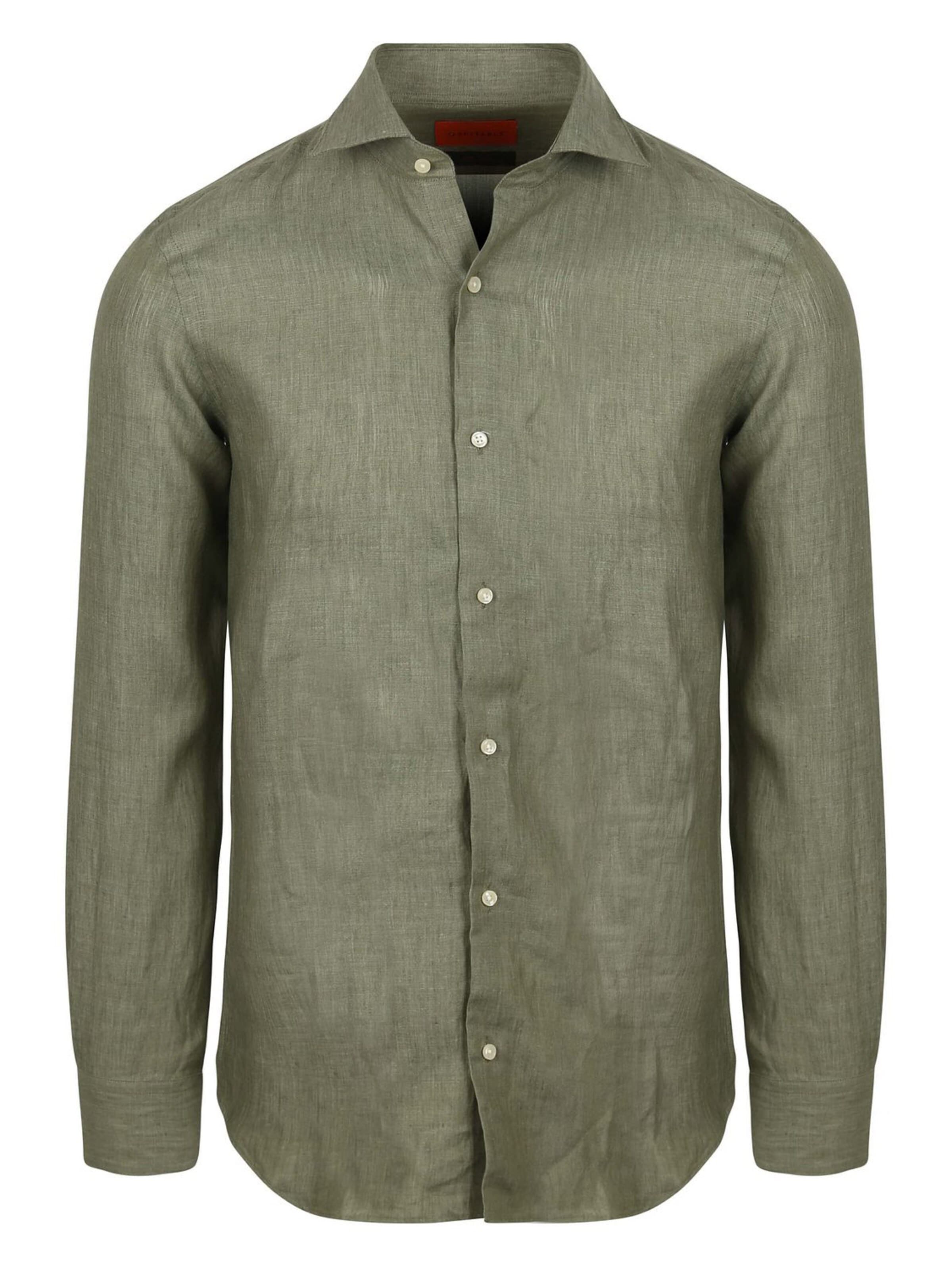 Suitable Button Up Shirt in Green: front