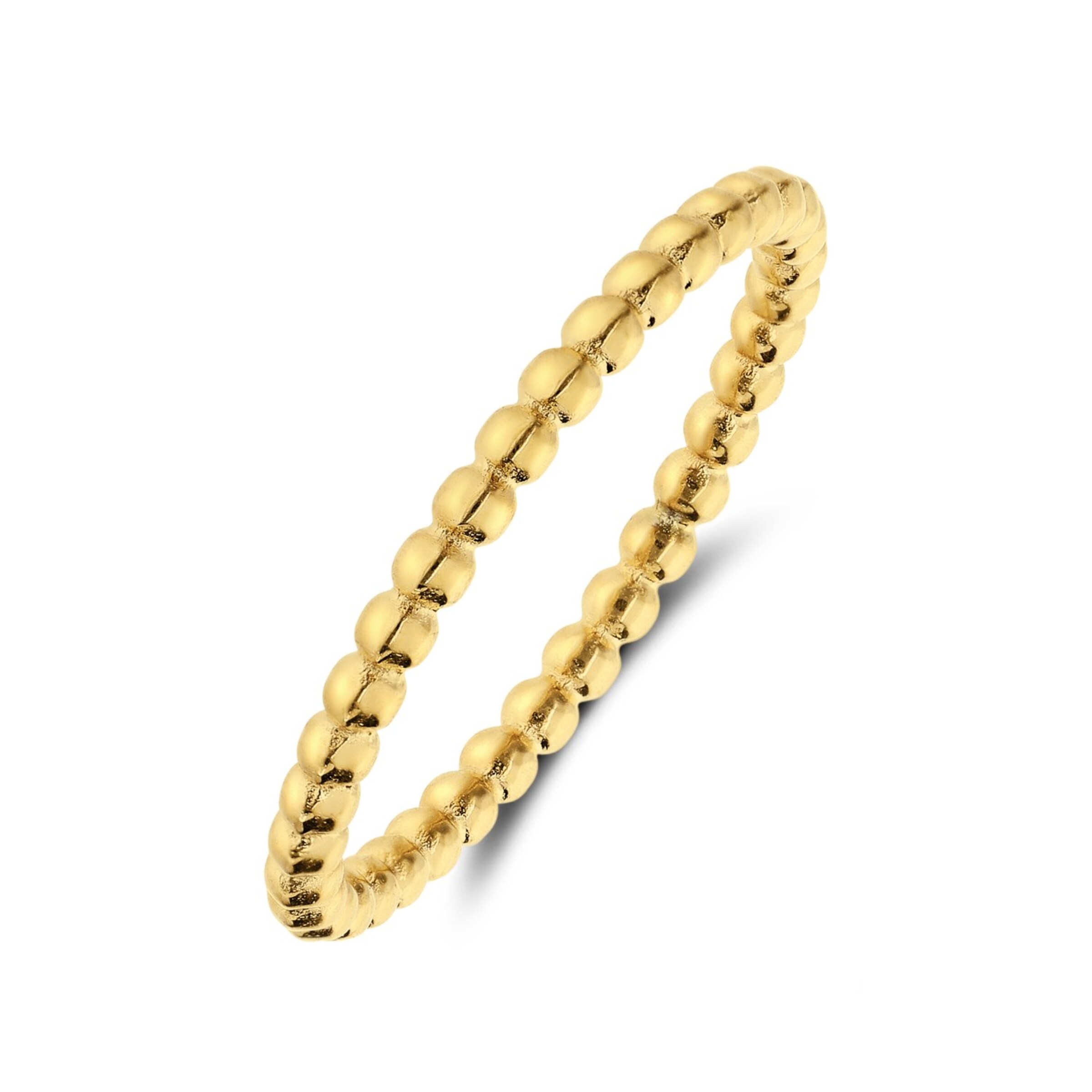 Lucardi Ring 'Glitzerndes Basic' in Gold: Vorderseite