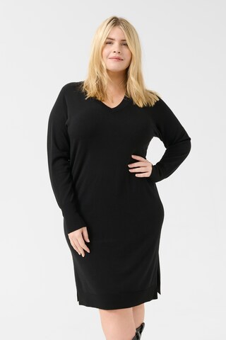 KAFFE CURVE Kleid 'Lizzy' in Schwarz: Vorderseite