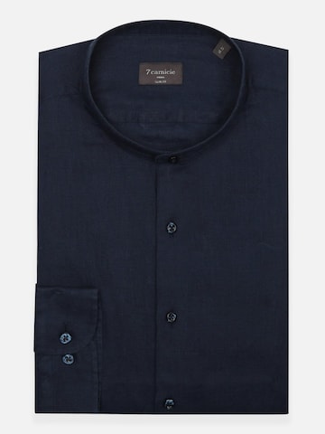 Slim fit Camicia business 'Caravaggio Essentials Linen Man Shirt Light Blue' di 7Camicie in blu: frontale