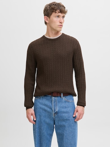 JACK & JONES Pullover 'JJEEMIL' i brun: forside