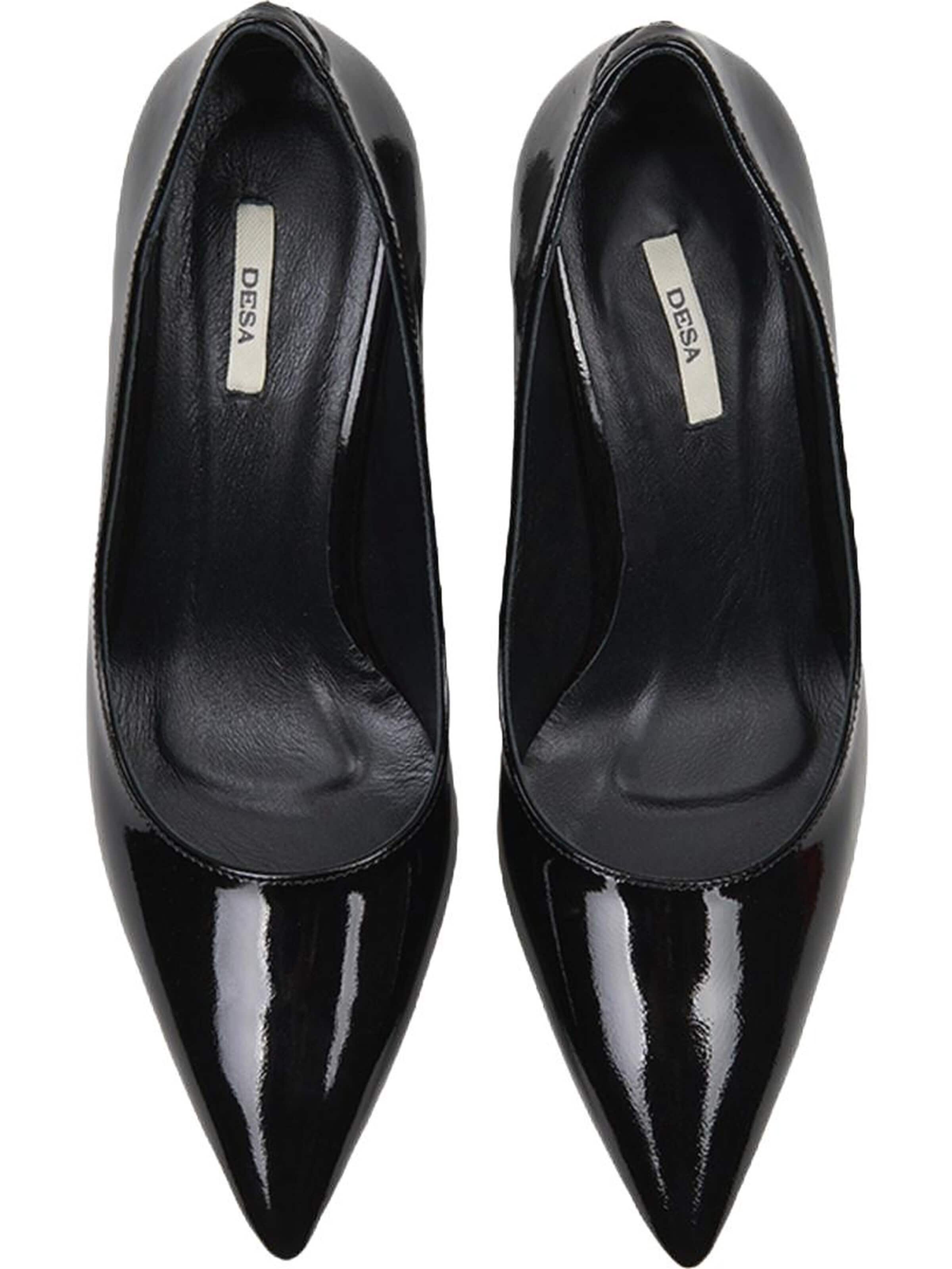 Desa Pumps 'Spitz zulaufender Stiletto' in Black