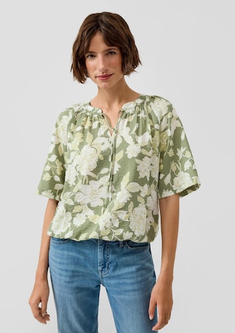 s.Oliver Blouse in Groen: voorkant