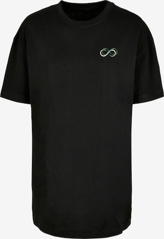 Merchcode Oversized Shirt 'Unlimited Edition' in Black: front