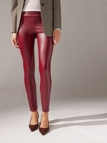 CALZEDONIA Skinny Leggings 'thermo' in Rot