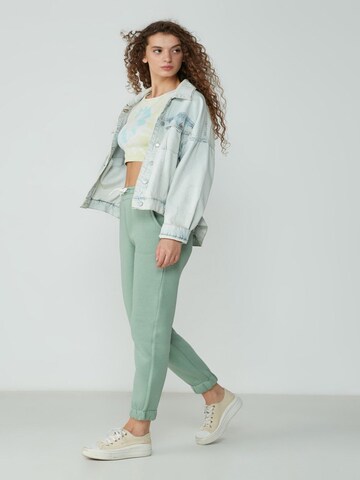 C&City Tapered Pijamahose in Grün