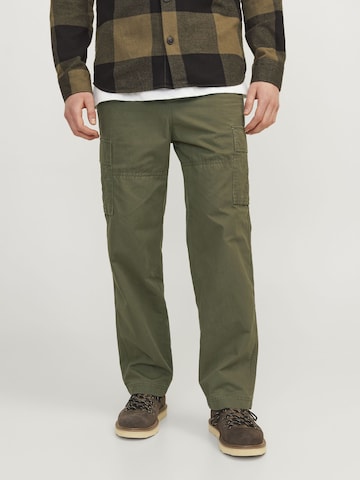 JACK & JONES regular Cargobukser i sort: forside