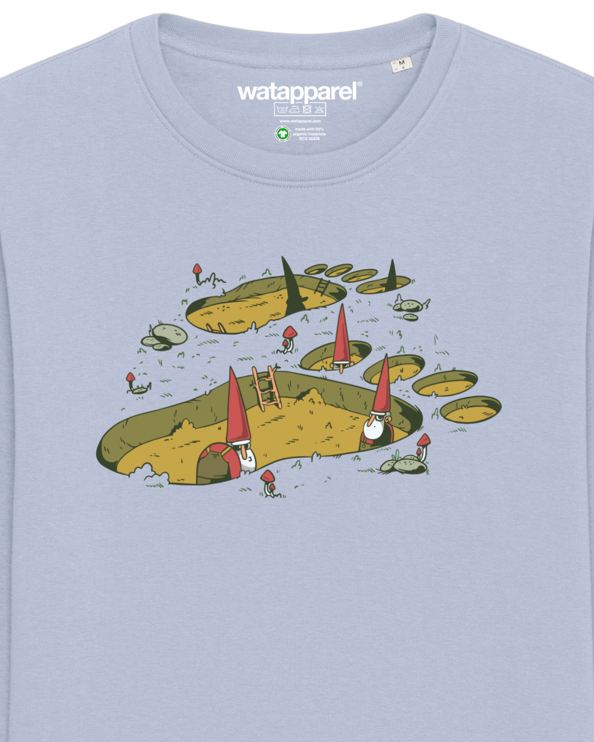 Sweat-shirt 'Gnome Footprint' Watapparel en bleu