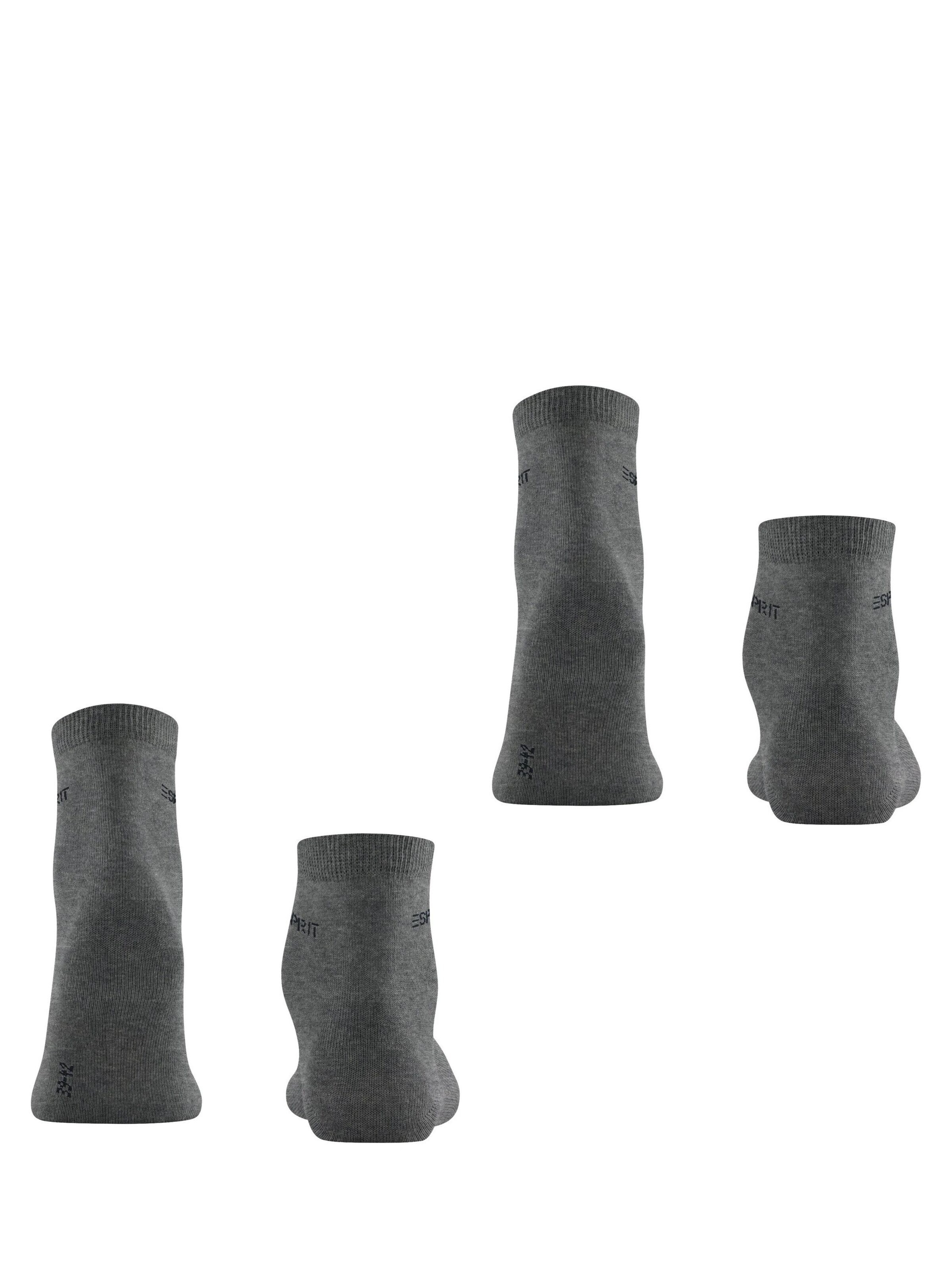 ESPRIT Socken 'Basic Uni 2-Pack'‌‌ in Grau