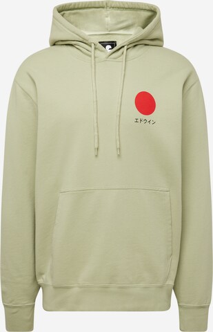 EDWIN Sweatshirt 'Japanese Sun' in Green: front