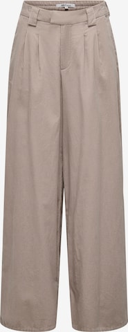 ONLY Loosefit Bukser med lægfolder 'ONLSVEA-NESSA' i beige: forside