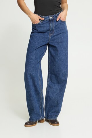 ICHI Wide leg Jeans 'JULIA ' in Blue: front
