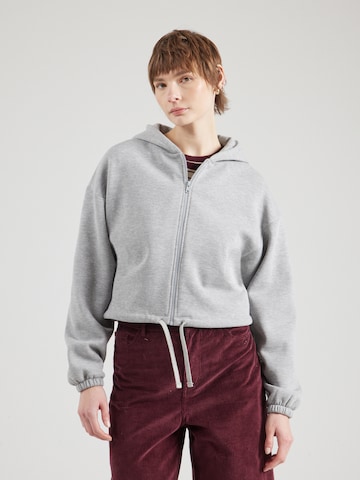 ABOUT YOU Zip-Up Hoodie 'Christina' in Grey: front