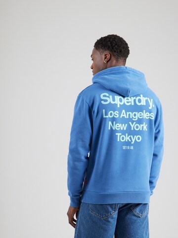 Sweat-shirt 'City' Superdry en bleu : devant