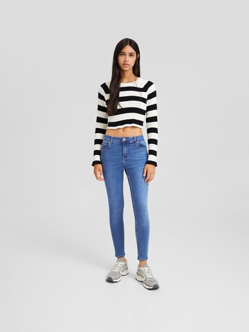 Bershka Skinny Farkut värissä sininen