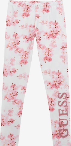 GUESS Skinny Leggings - rózsaszín: elől