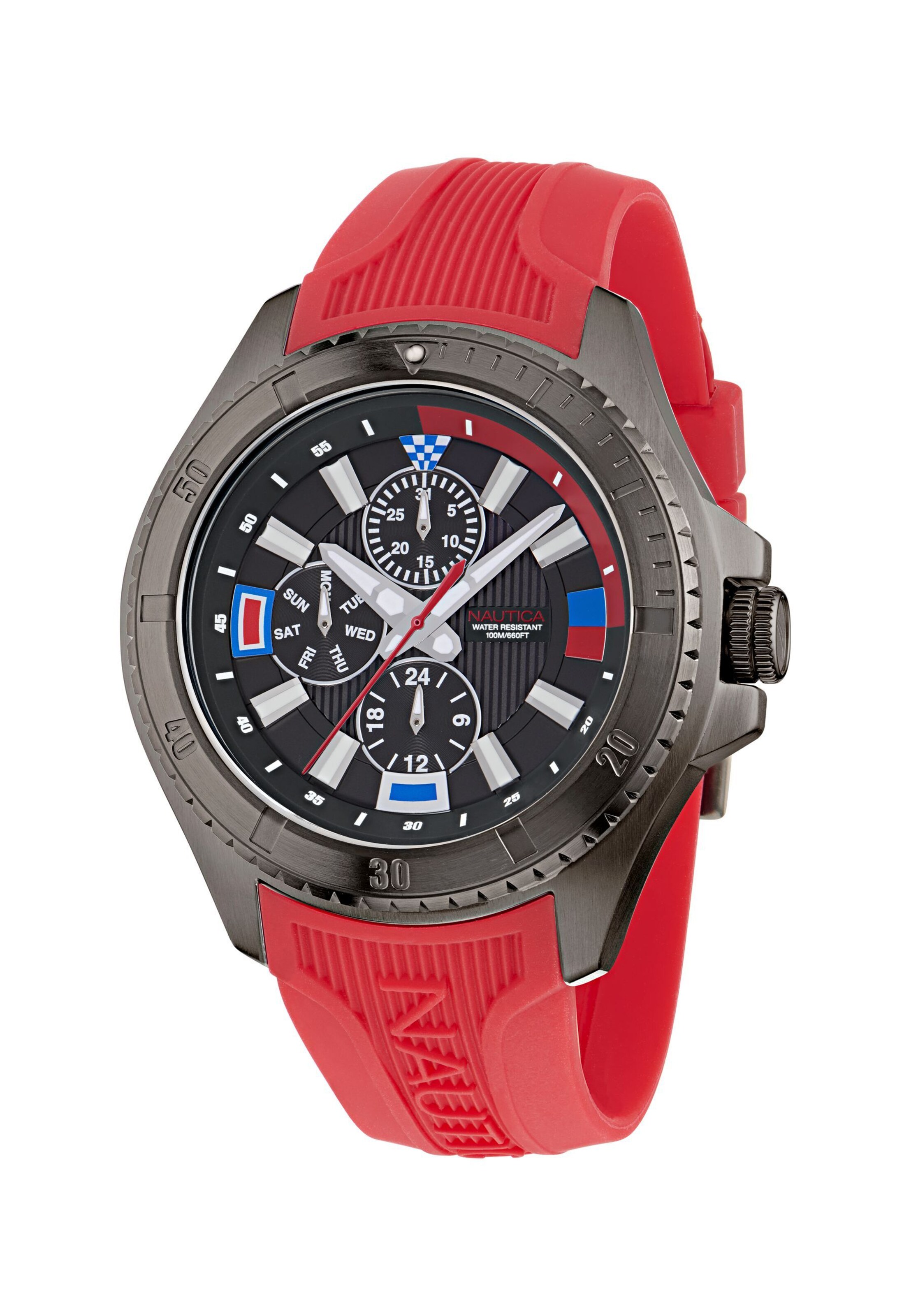 NAUTICA Analog Watch 'Leeway' in Red