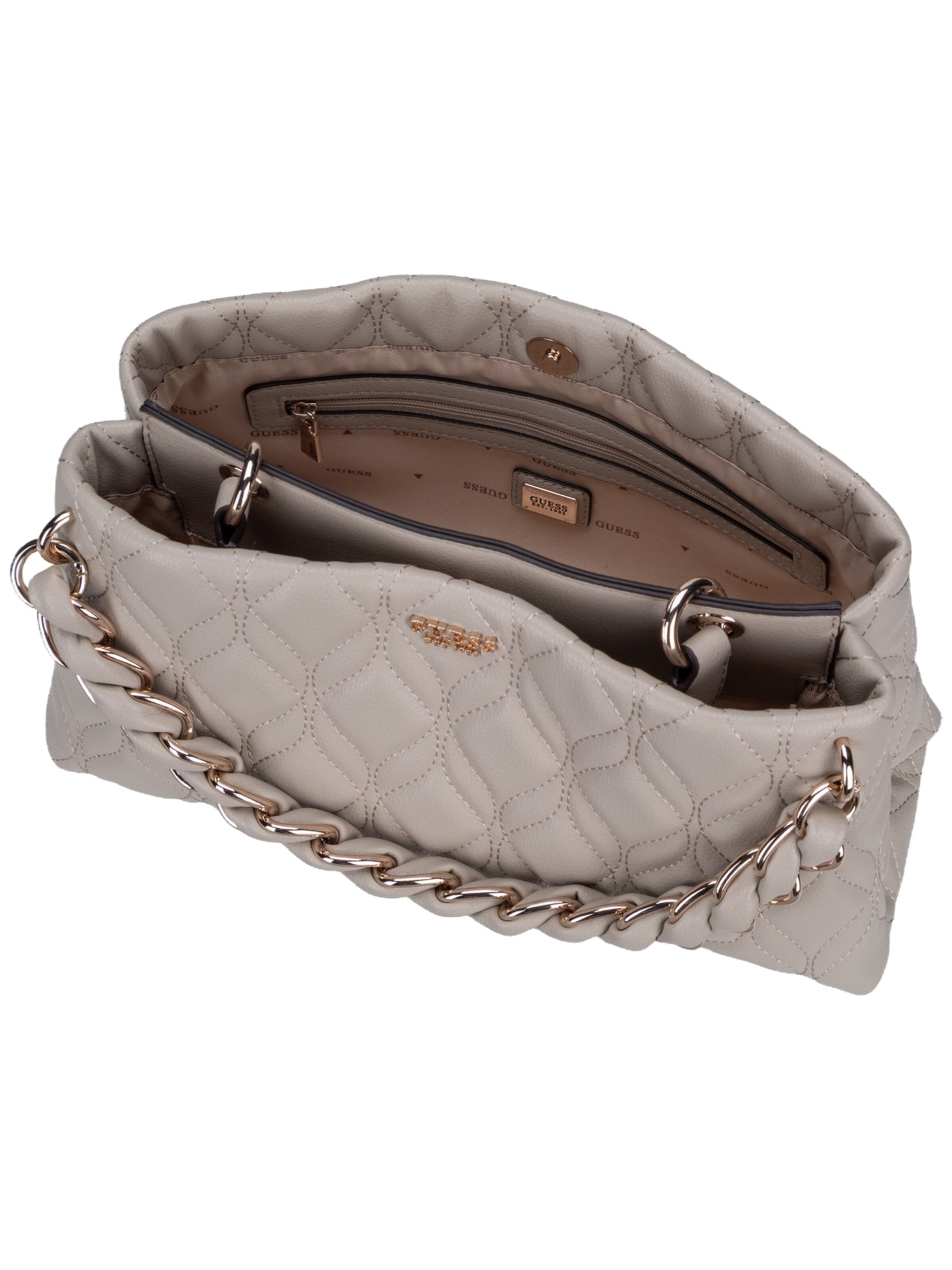 GUESS Handtasche ' Maxine 2 Comp ' in Grau