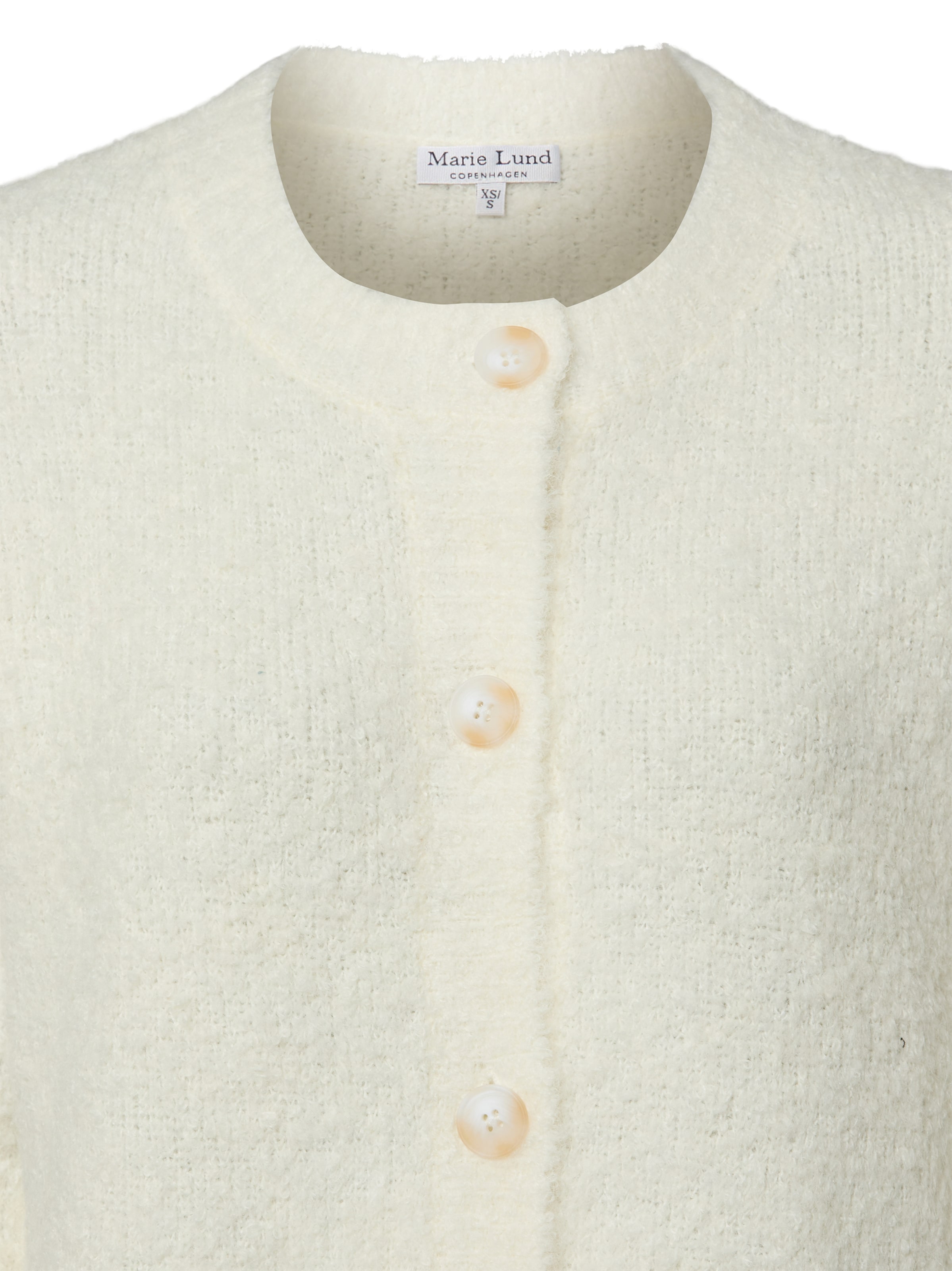 Marie Lund Gebreid vest in Wit