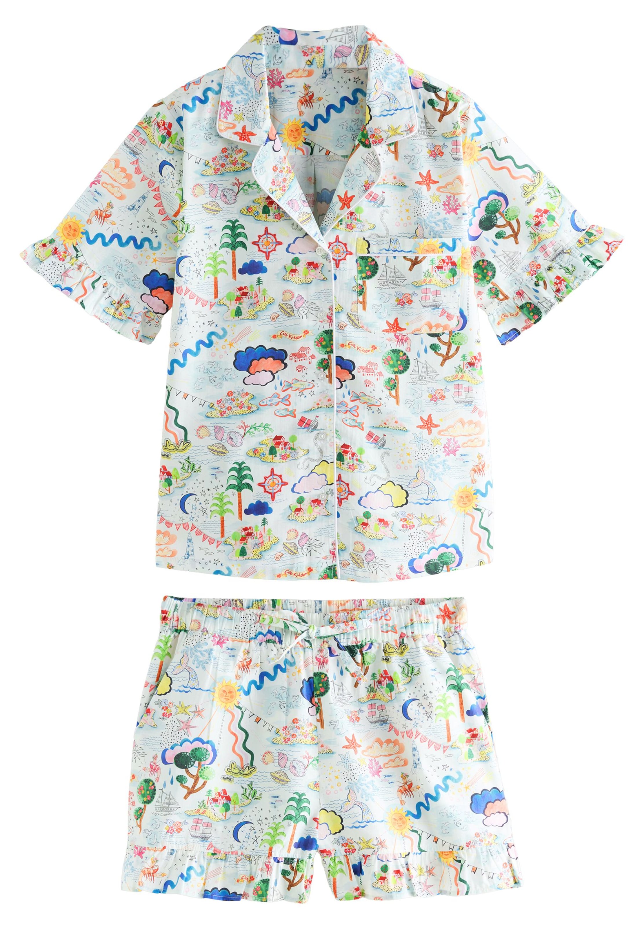 Cath Kidston Short Pajama Set in Blue: front