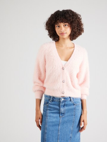 GUESS Knit Cardigan 'Keyla' in Pink: front
