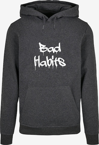 Sweat-shirt 'Bad Habits' Merchcode en gris : devant
