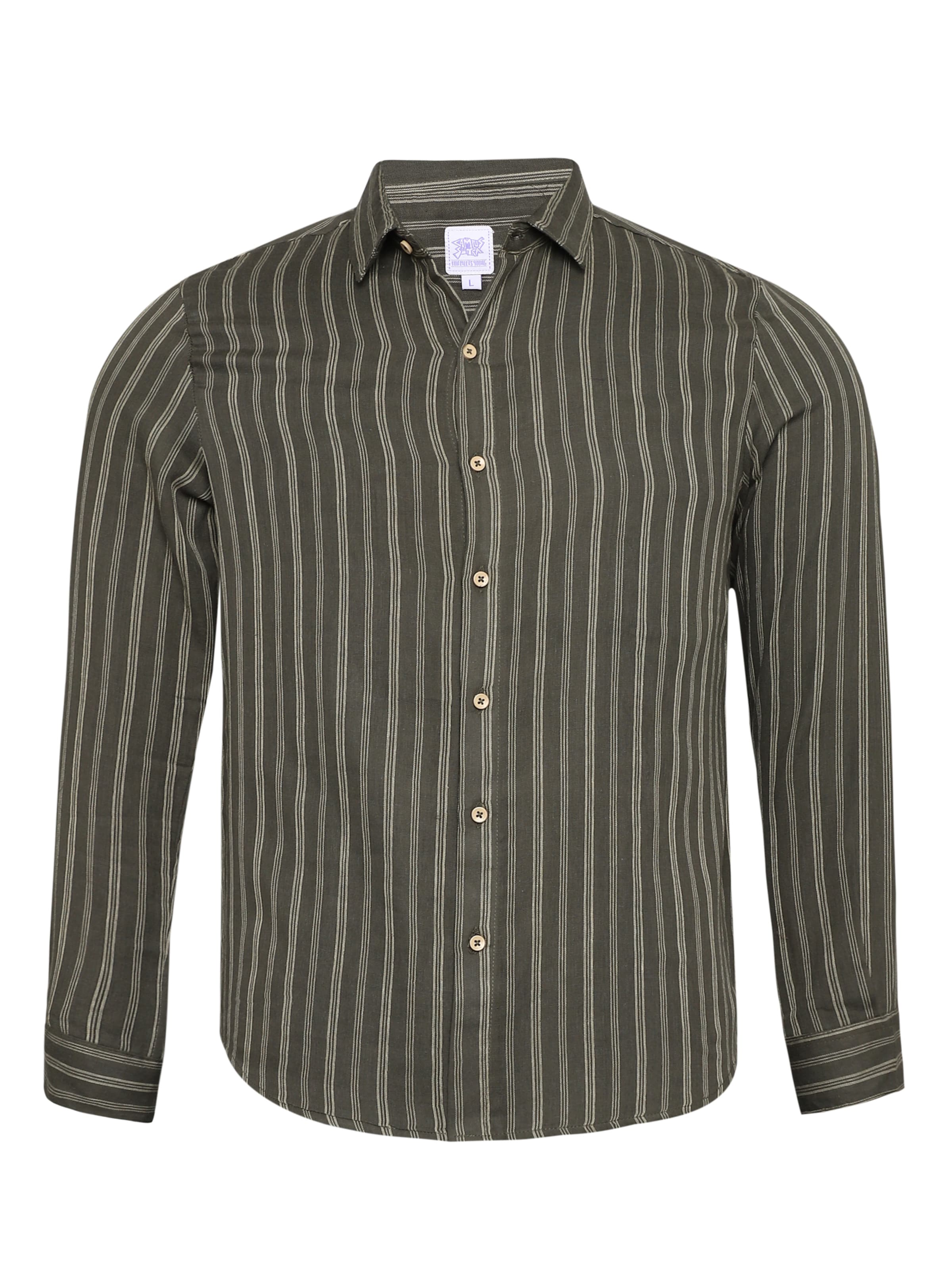 Coupe regular Chemise 'Tirzah' Campus Sutra en vert : devant