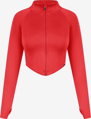 Smilodox Sportief sweatvest 'Serina' in Rood: voorkant