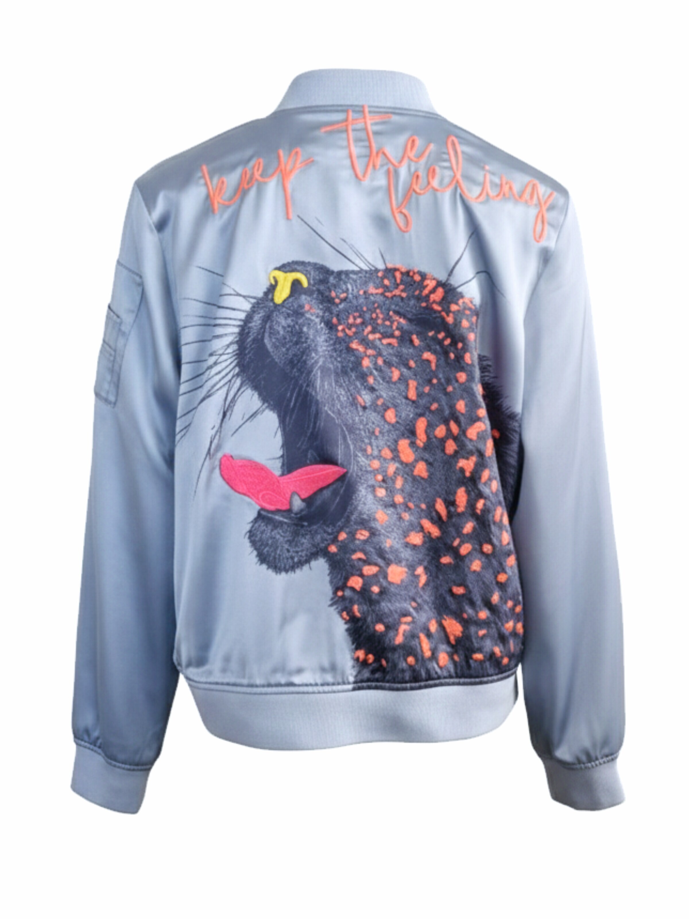 Giacca di mezza stagione 'Bomberjacke Keep the Feeling Gepard - ZoeC' di LIKS. Munich in blu