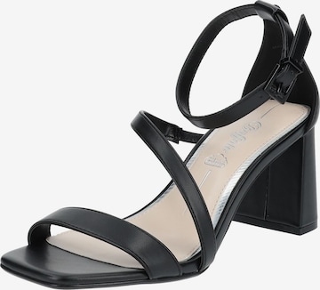 BUFFALO Strap Sandals in Black: front